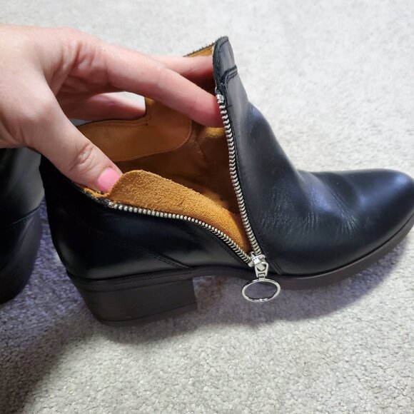 PIKOLINOS Doroka Ankle Boots Booties Leather Side Zip Black Women's 38EU 7US - Picture 11 of 14